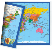 Load image into Gallery viewer, US and Europe-Centered World Desk Map