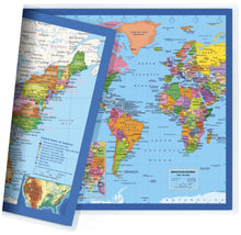 Load image into Gallery viewer, US and US-Centered World Desk Map