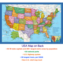 Load image into Gallery viewer, US and Europe-Centered World Desk Map