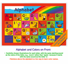 Load image into Gallery viewer, Alphabet, Colors and Numbers, Shapes 4-in-1 Placemat