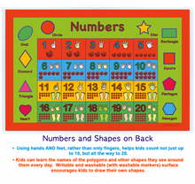 Load image into Gallery viewer, Alphabet, Colors and Numbers, Shapes 4-in-1 Placemat
